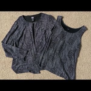Women’s size 14 two-piece sparkly shirt set